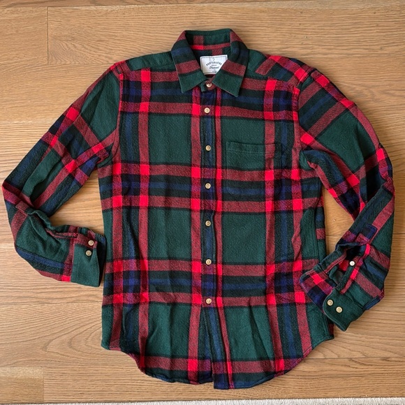 Portuguese Flannel Red/Green/Blue/Black Plaid LS Button DownSize S